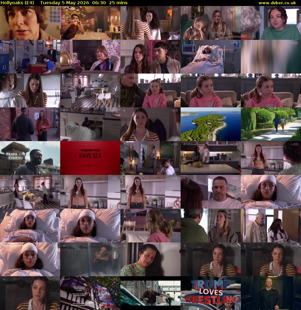 Hollyoaks (E4) Tuesday 5 May 2026 06:30 - 06:55