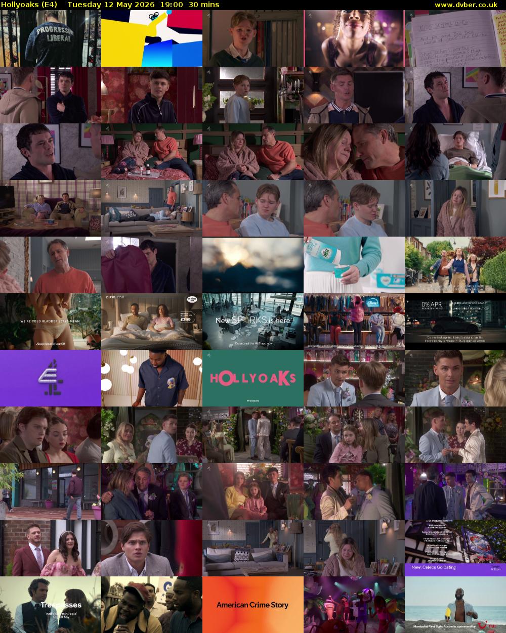 Hollyoaks (E4) Tuesday 12 May 2026 19:00 - 19:30