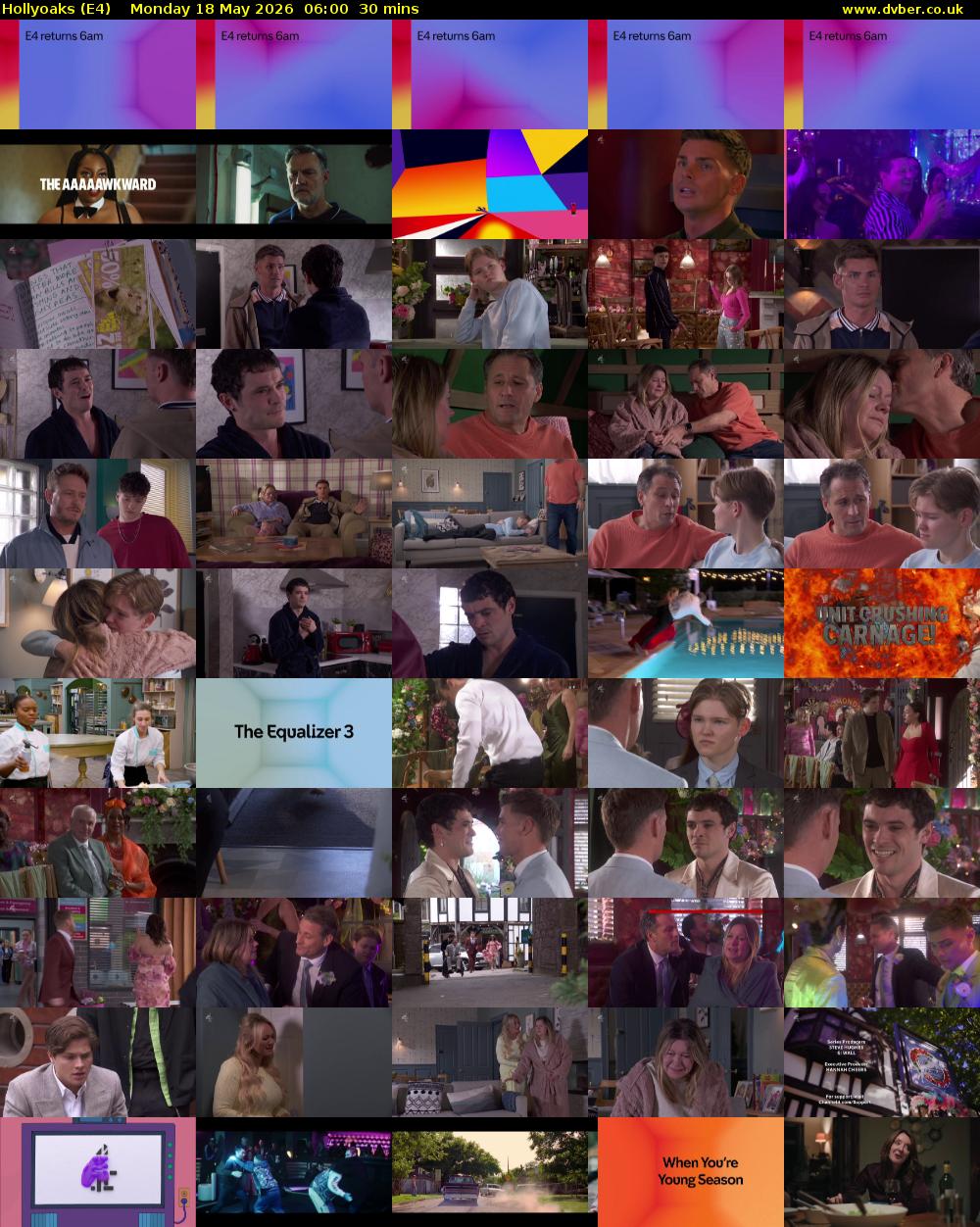 Hollyoaks (E4) Monday 18 May 2026 06:00 - 06:30