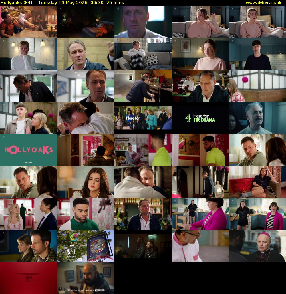 Hollyoaks (E4) Tuesday 19 May 2026 06:30 - 06:55