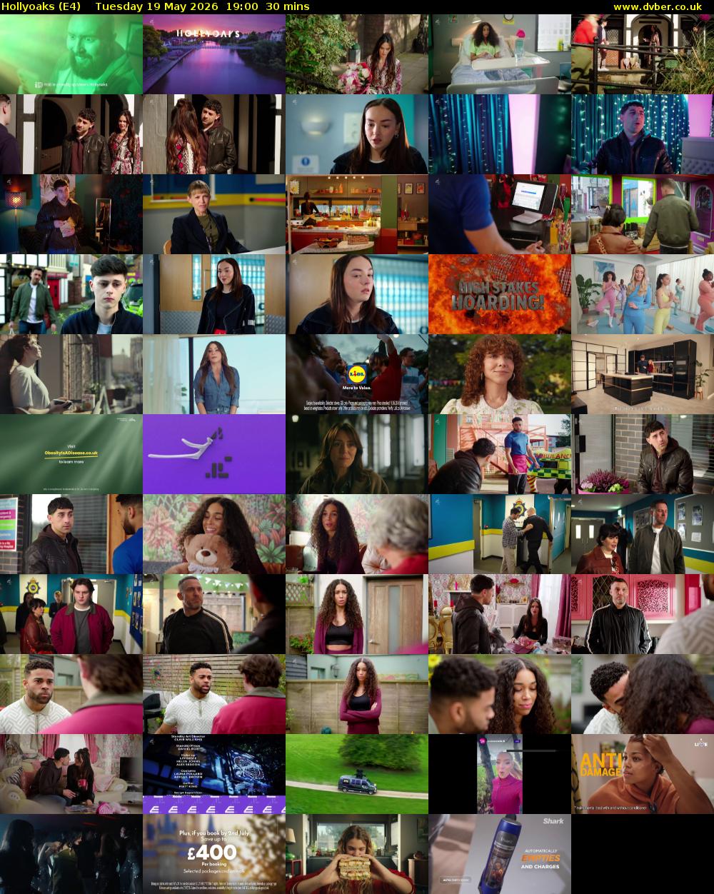 Hollyoaks (E4) Tuesday 19 May 2026 19:00 - 19:30
