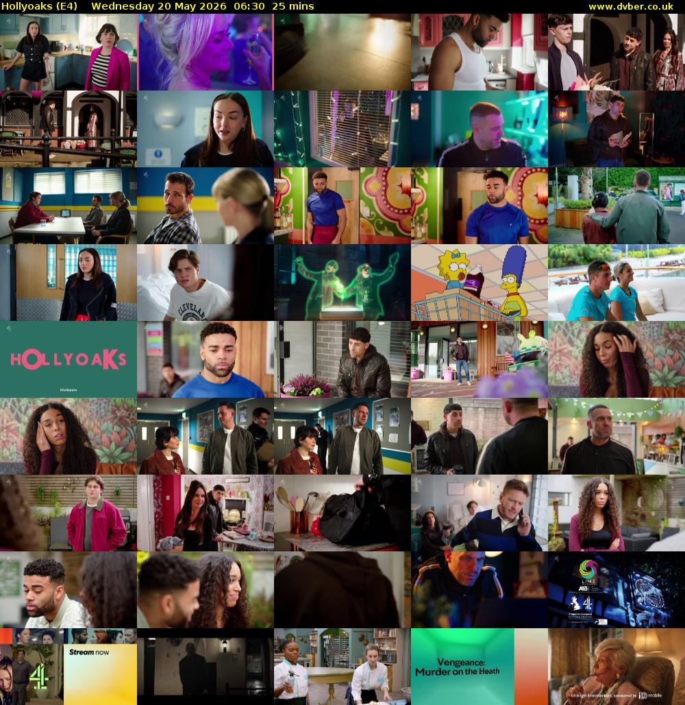 Hollyoaks (E4) Wednesday 20 May 2026 06:30 - 06:55