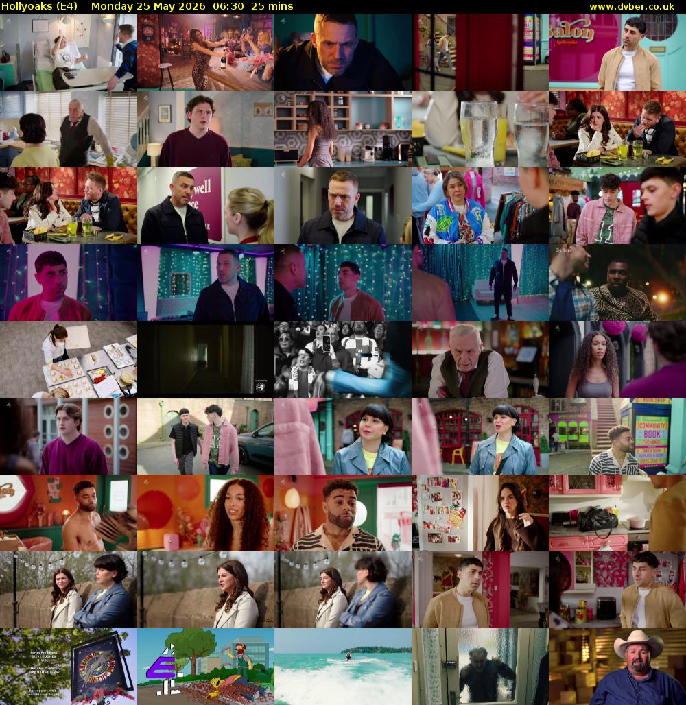 Hollyoaks (E4) Monday 25 May 2026 06:30 - 06:55