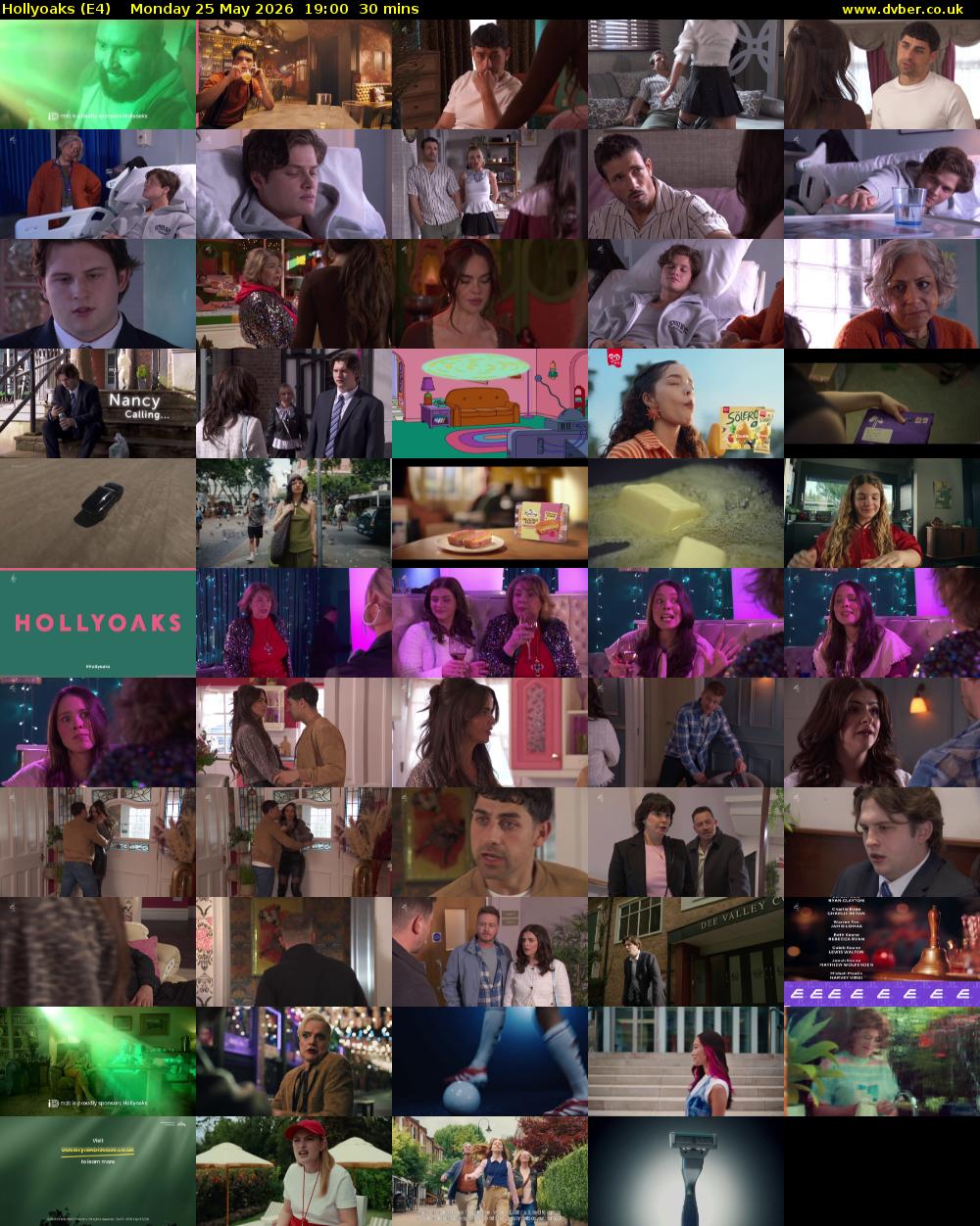 Hollyoaks (E4) Monday 25 May 2026 19:00 - 19:30