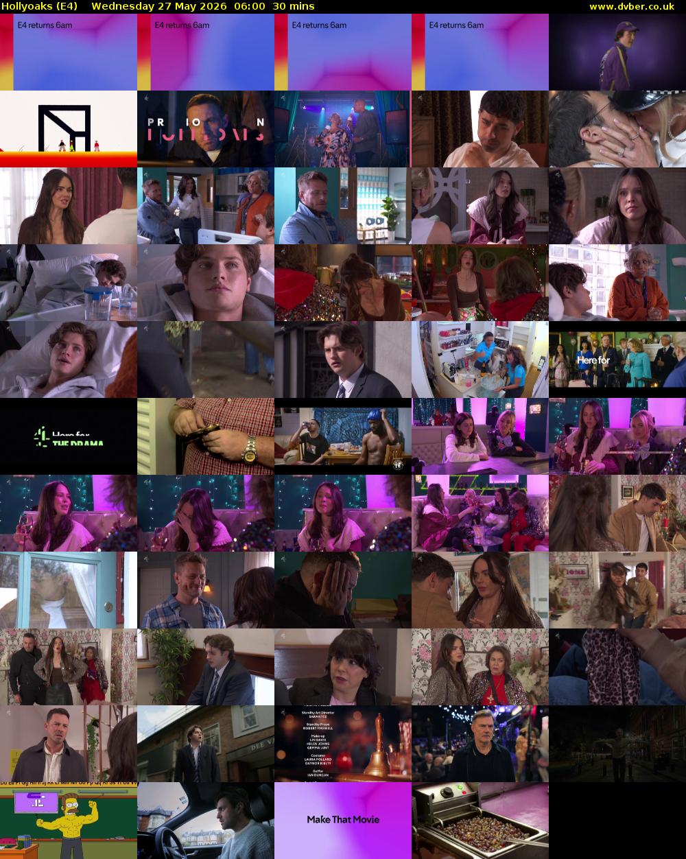 Hollyoaks (E4) Wednesday 27 May 2026 06:00 - 06:30