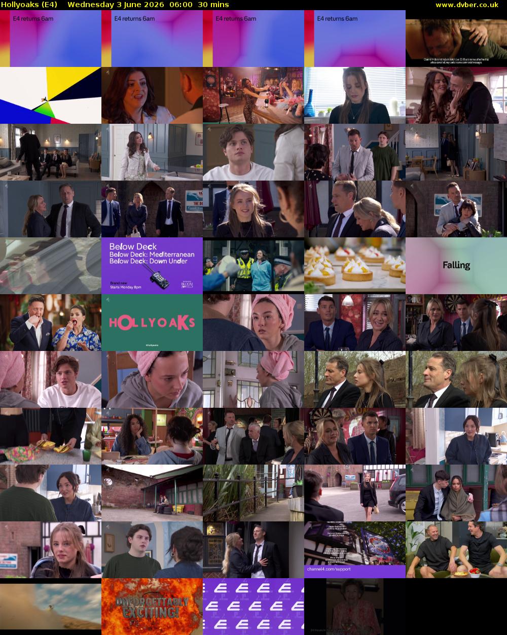 Hollyoaks (E4) Wednesday 3 June 2026 06:00 - 06:30