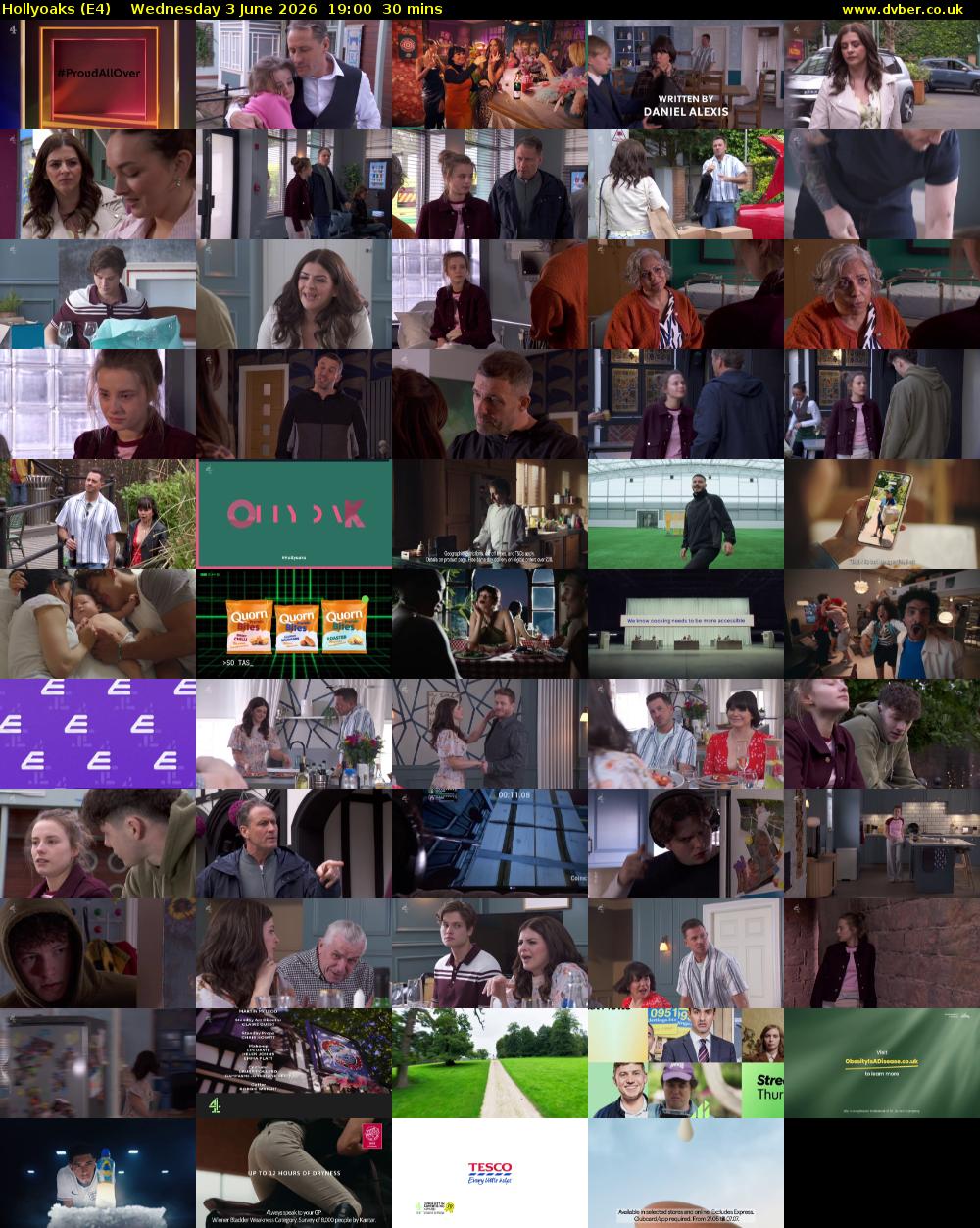 Hollyoaks (E4) Wednesday 3 June 2026 19:00 - 19:30