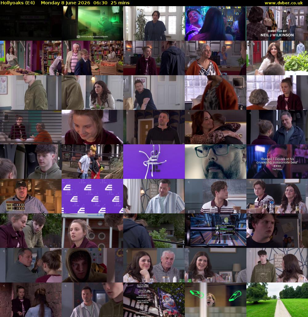 Hollyoaks (E4) Monday 8 June 2026 06:30 - 06:55