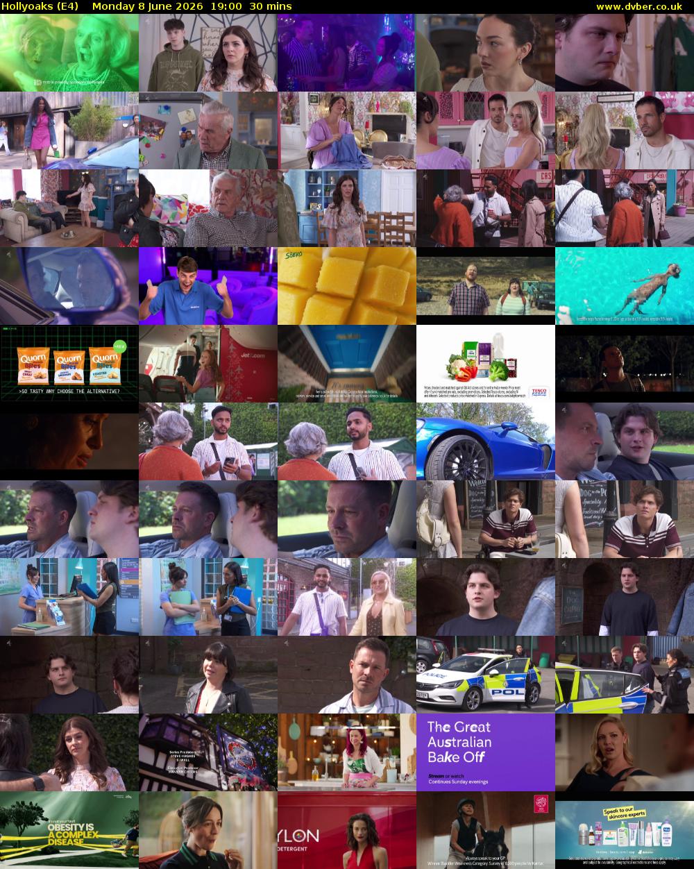 Hollyoaks (E4) Monday 8 June 2026 19:00 - 19:30