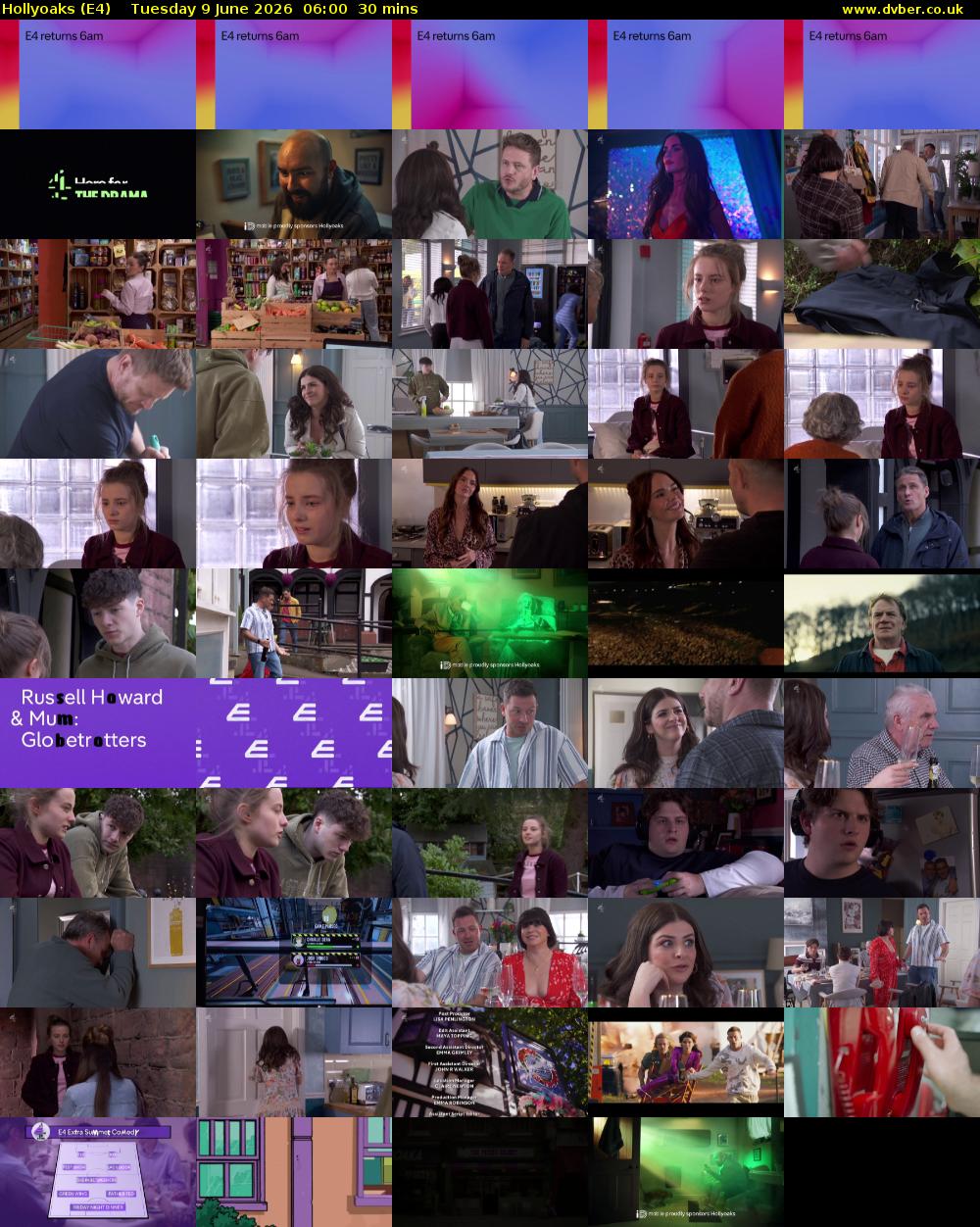 Hollyoaks (E4) Tuesday 9 June 2026 06:00 - 06:30