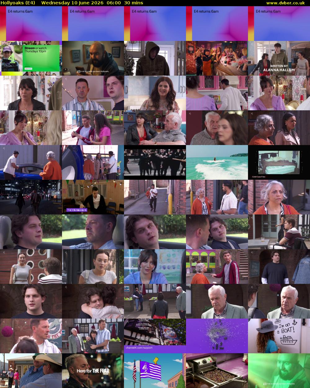 Hollyoaks (E4) Wednesday 10 June 2026 06:00 - 06:30