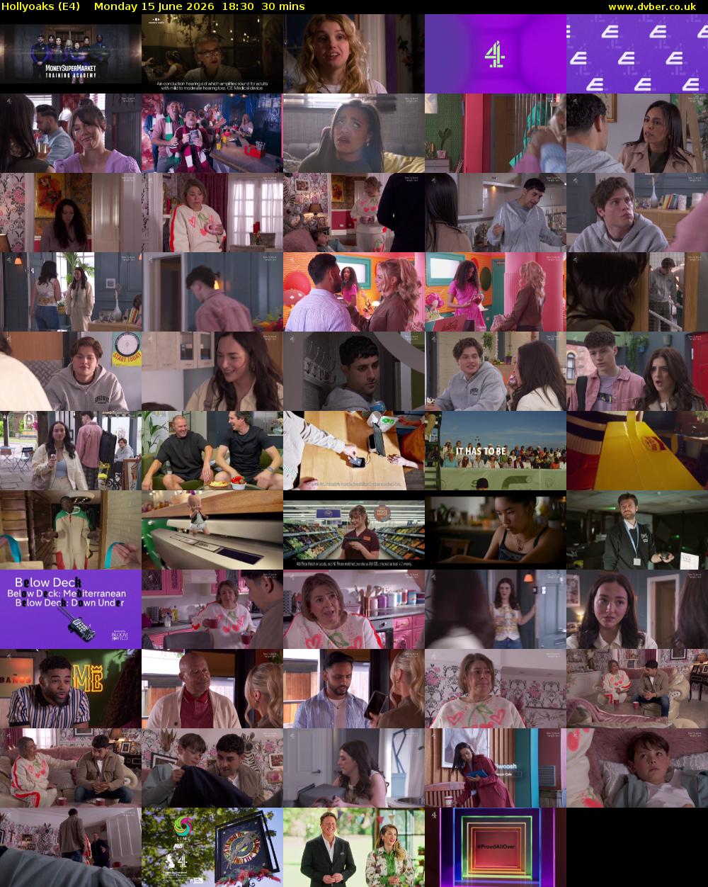 Hollyoaks (E4) Monday 15 June 2026 18:30 - 19:00