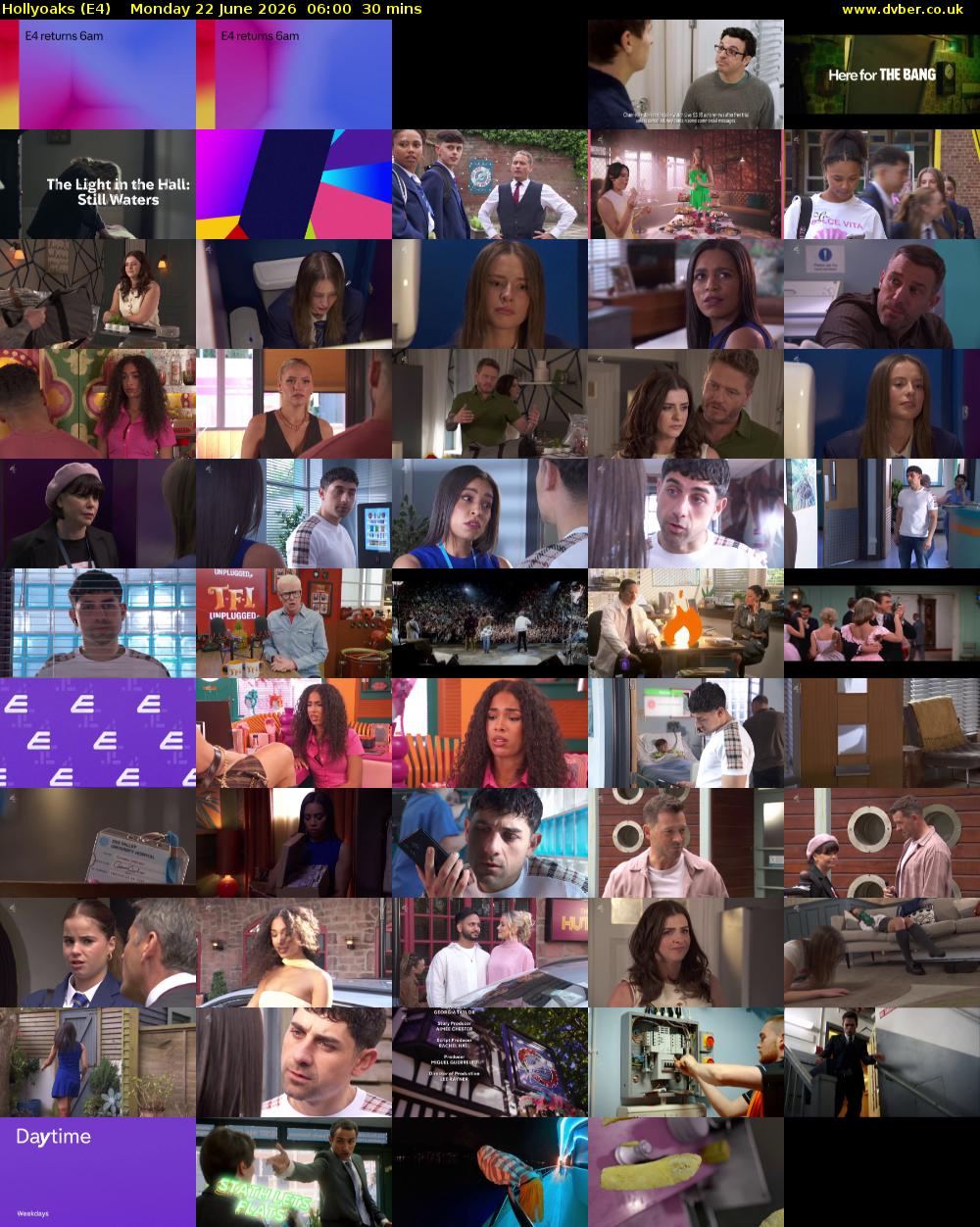 Hollyoaks (E4) Monday 22 June 2026 06:00 - 06:30