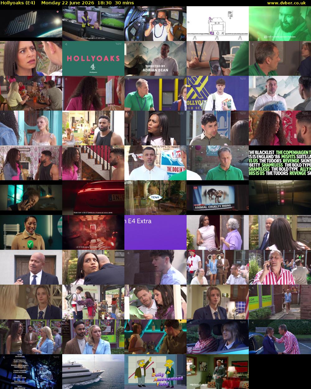 Hollyoaks (E4) Monday 22 June 2026 18:30 - 19:00