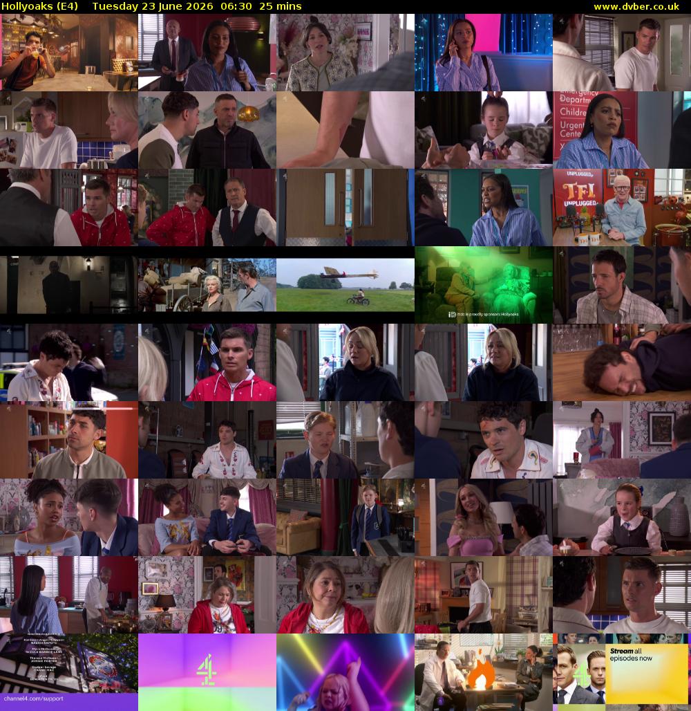 Hollyoaks (E4) Tuesday 23 June 2026 06:30 - 06:55