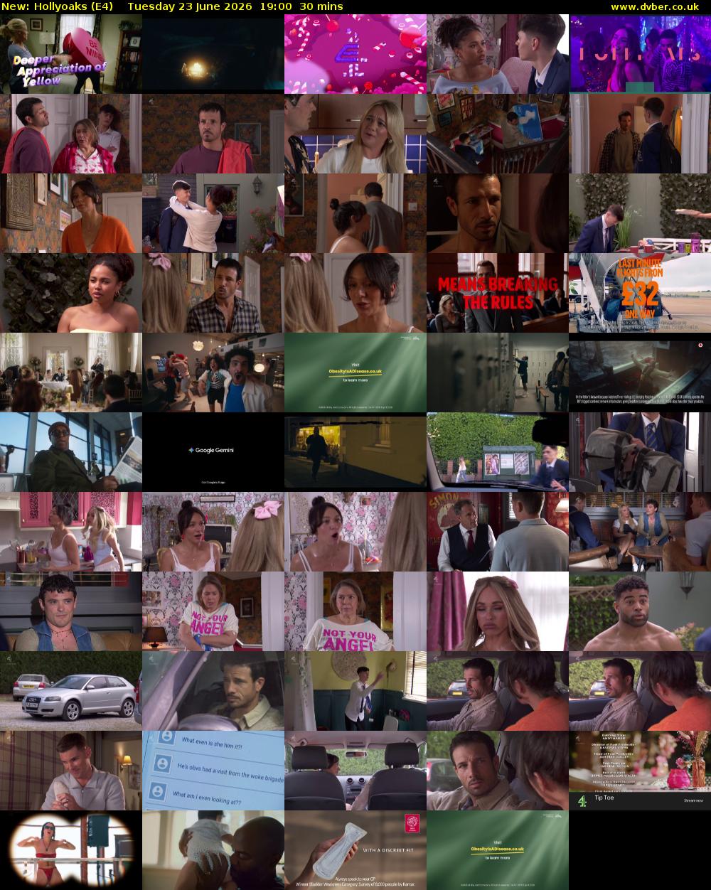 Hollyoaks (E4) Tuesday 23 June 2026 19:00 - 19:30