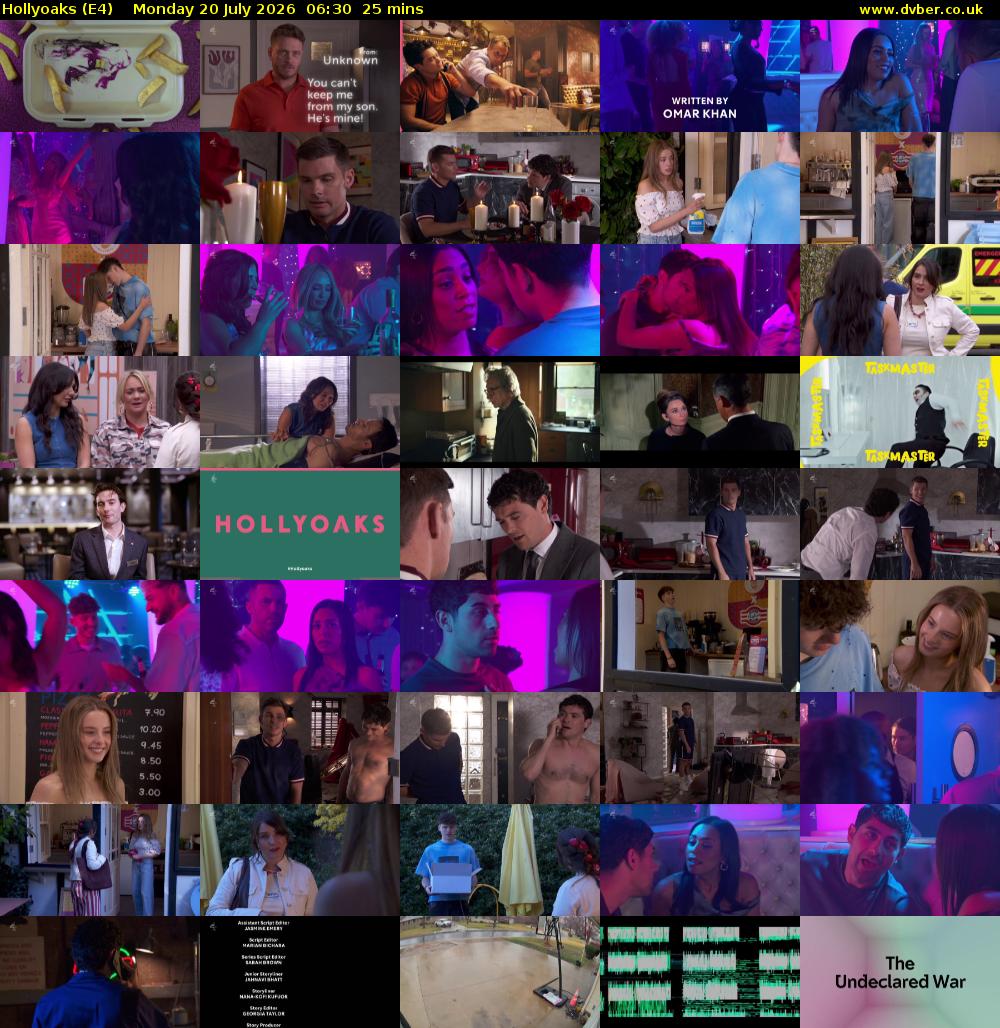 Hollyoaks (E4) Monday 20 July 2026 06:30 - 06:55