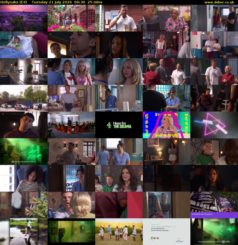 Hollyoaks (E4) Tuesday 21 July 2026 06:30 - 06:55