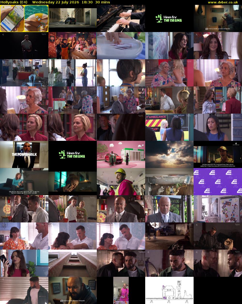 Hollyoaks (E4) Wednesday 22 July 2026 18:30 - 19:00