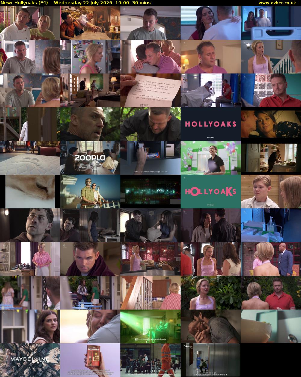 Hollyoaks (E4) Wednesday 22 July 2026 19:00 - 19:30