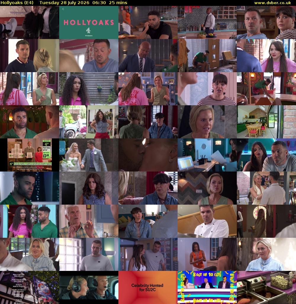Hollyoaks (E4) Tuesday 28 July 2026 06:30 - 06:55
