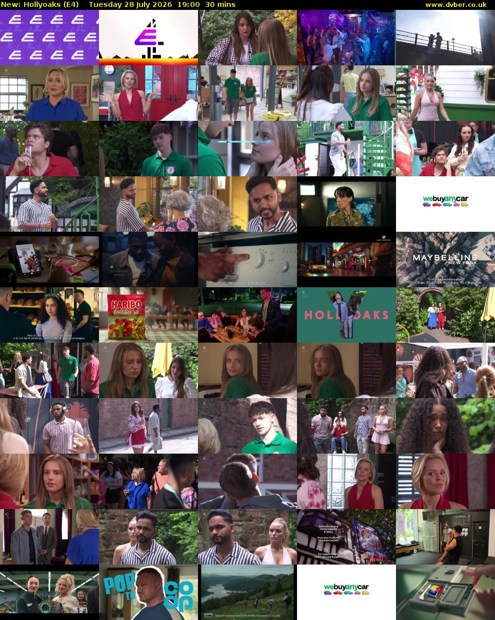 Hollyoaks (E4) Tuesday 28 July 2026 19:00 - 19:30