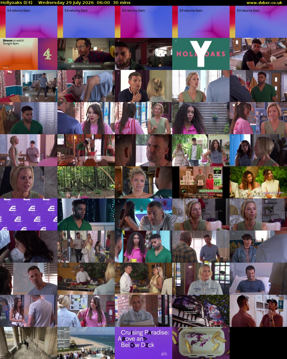 Hollyoaks (E4) Wednesday 29 July 2026 06:00 - 06:30