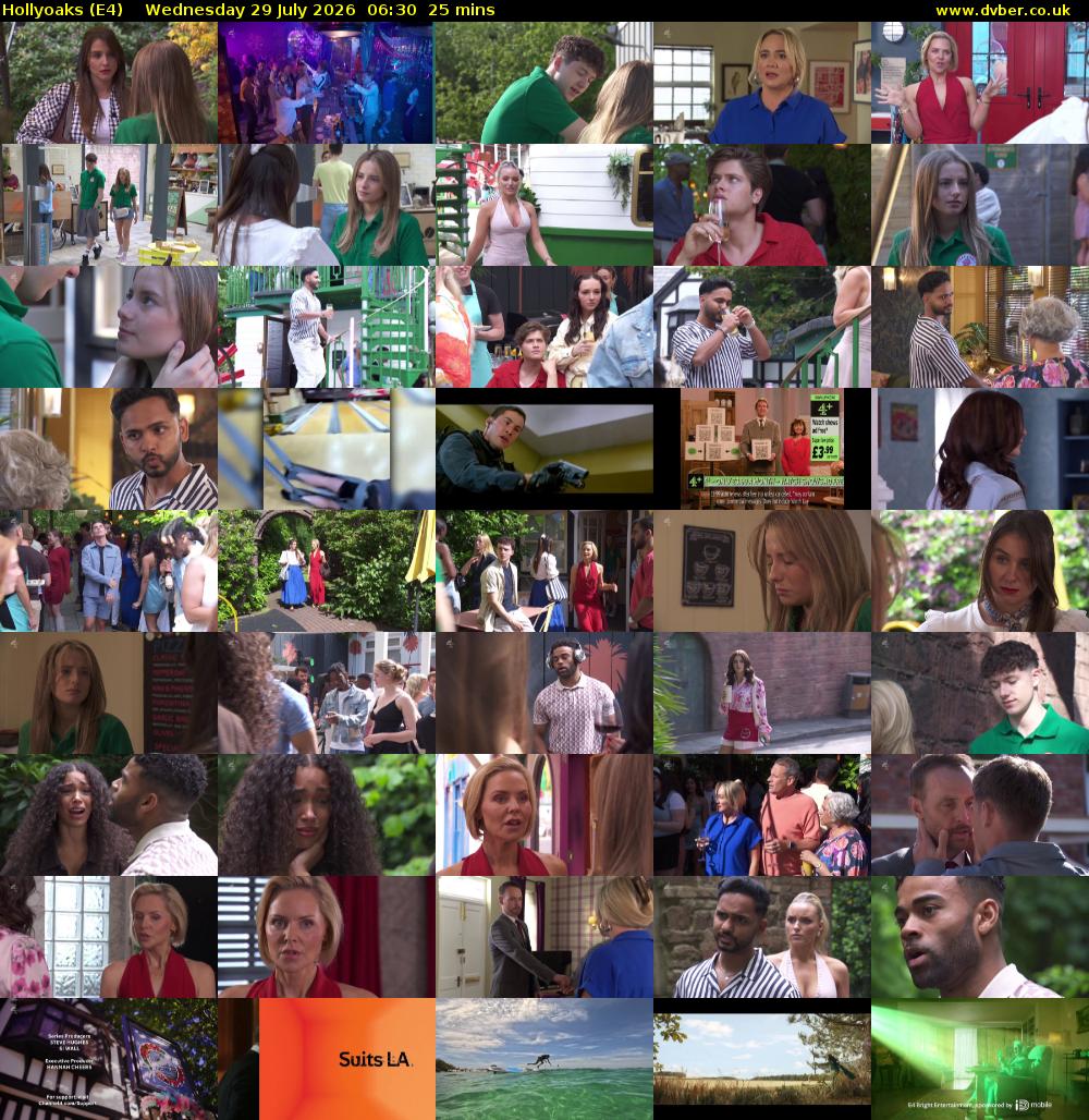 Hollyoaks (E4) Wednesday 29 July 2026 06:30 - 06:55