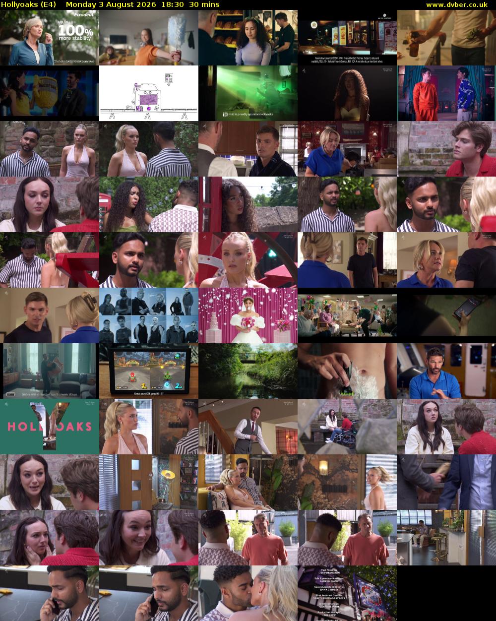 Hollyoaks (E4) Monday 3 August 2026 18:30 - 19:00