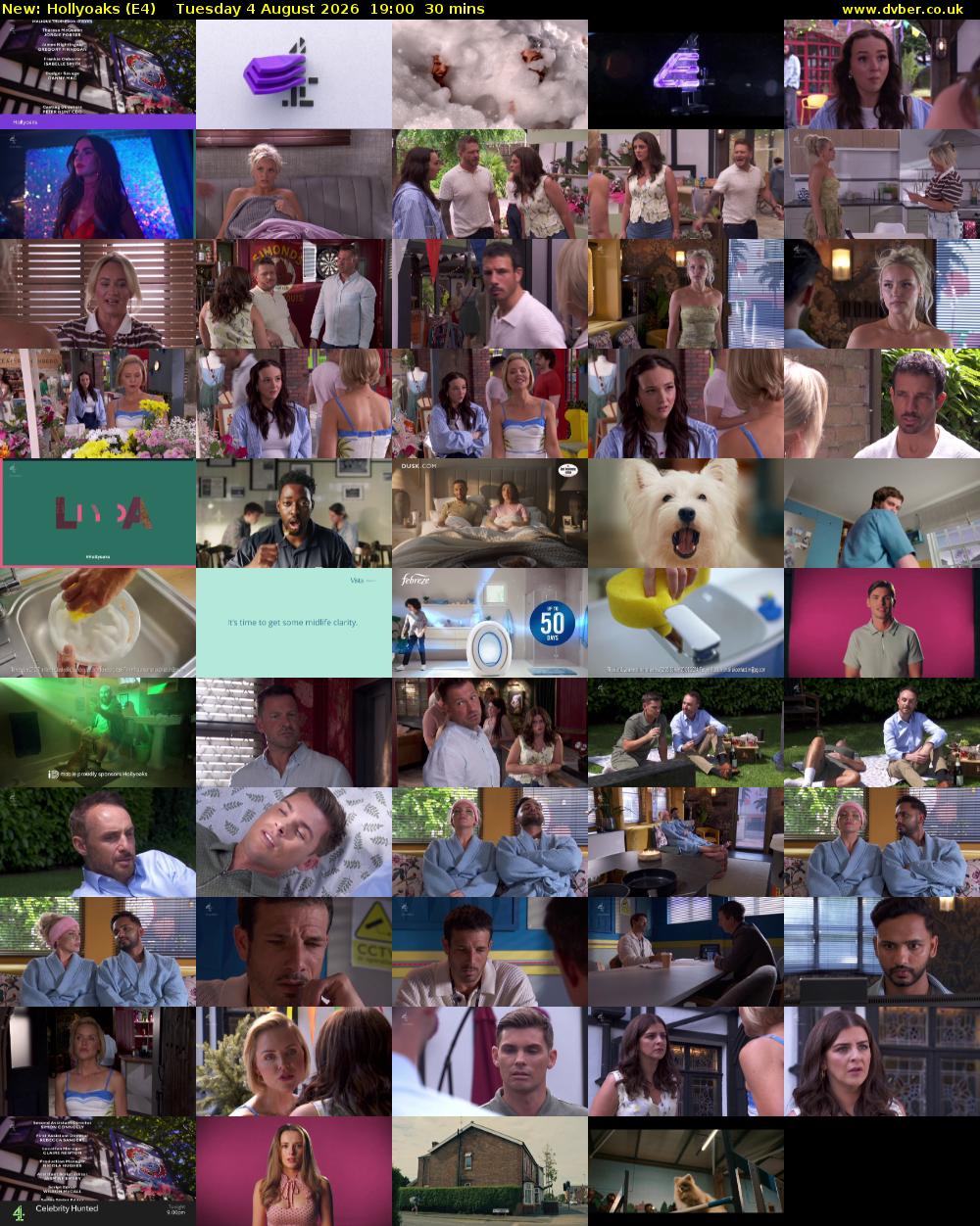 Hollyoaks (E4) Tuesday 4 August 2026 19:00 - 19:30