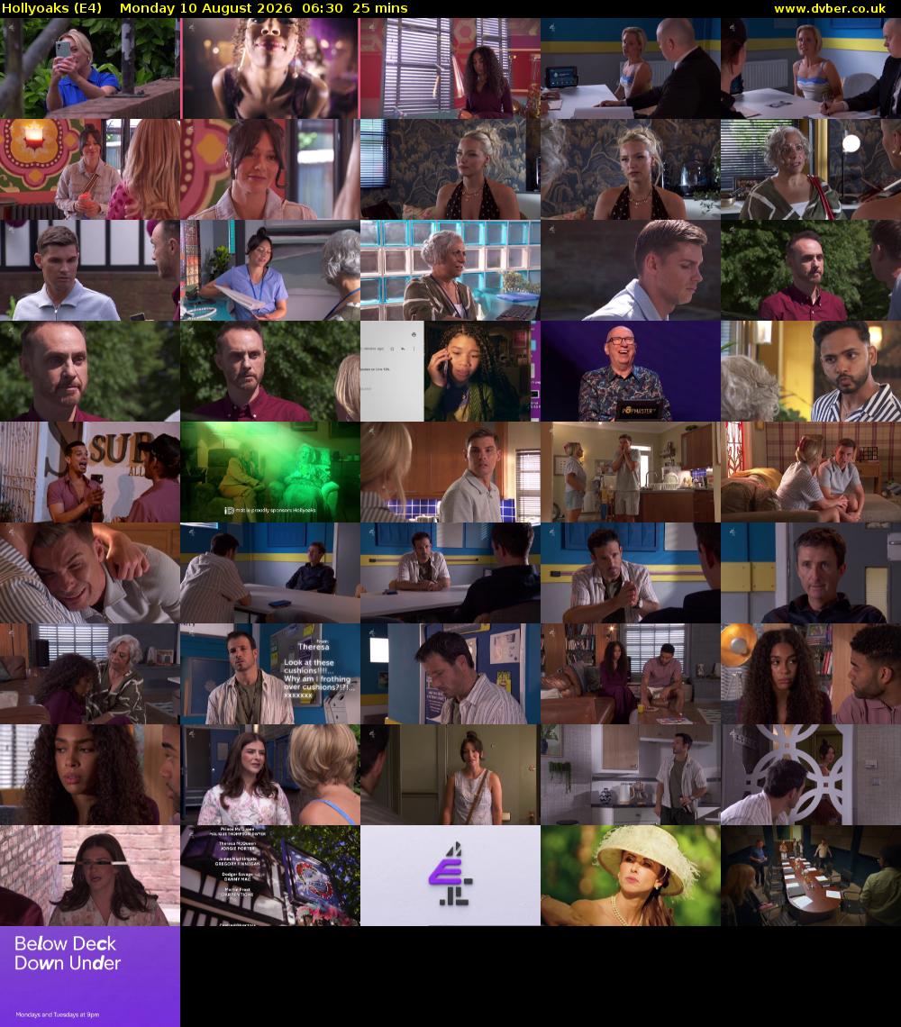 Hollyoaks (E4) Monday 10 August 2026 06:30 - 06:55