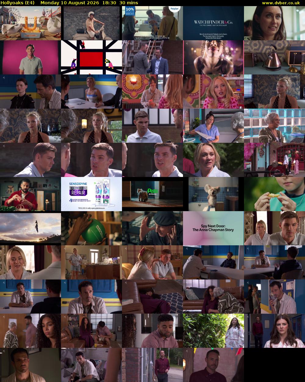 Hollyoaks (E4) Monday 10 August 2026 18:30 - 19:00