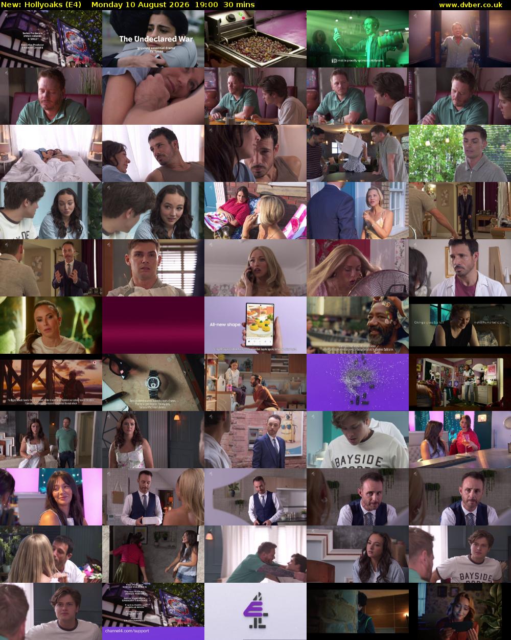 Hollyoaks (E4) Monday 10 August 2026 19:00 - 19:30