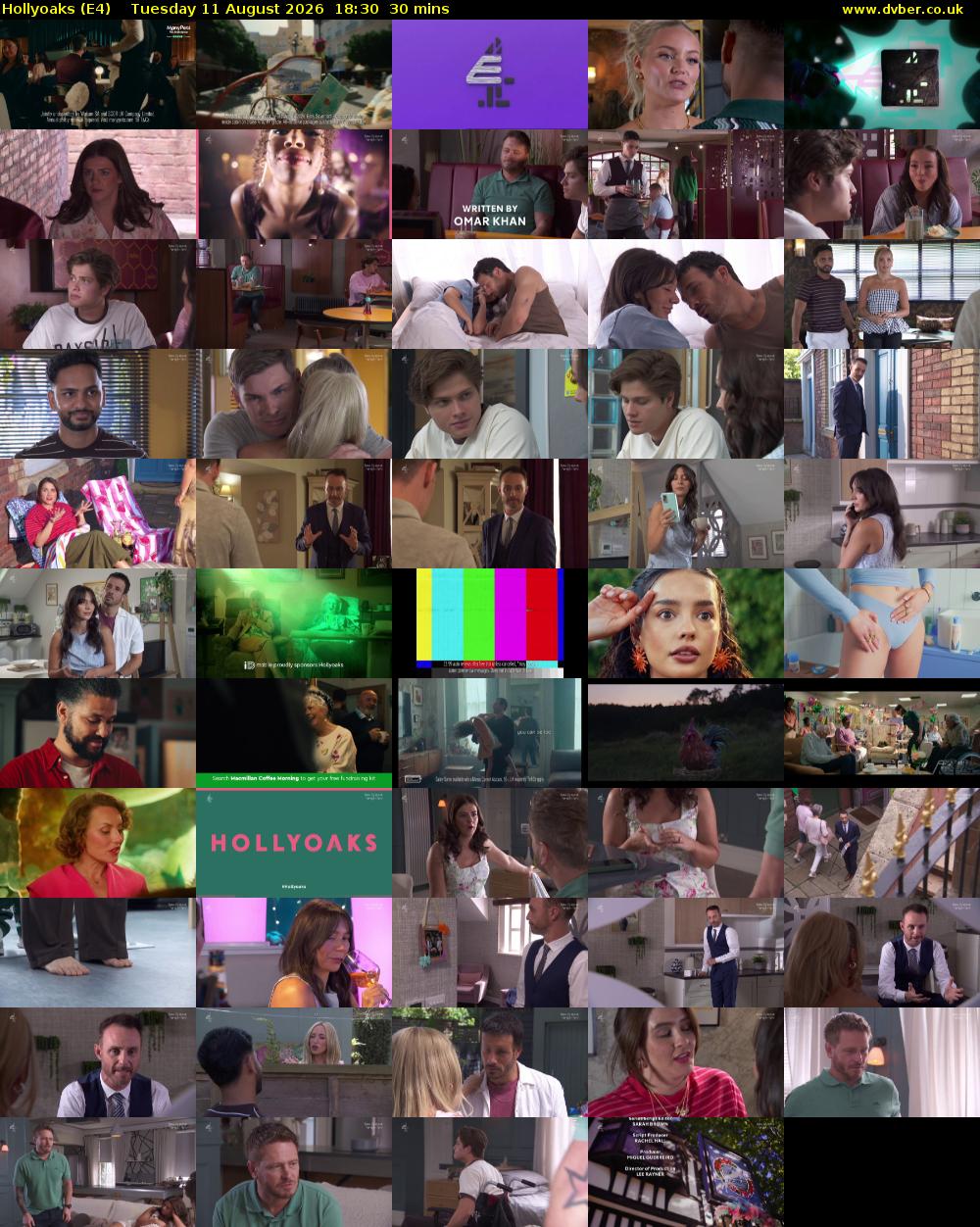 Hollyoaks (E4) Tuesday 11 August 2026 18:30 - 19:00