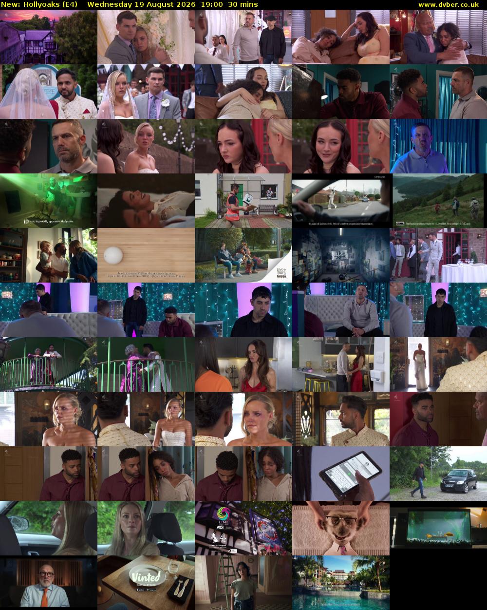 Hollyoaks (E4) Wednesday 19 August 2026 19:00 - 19:30