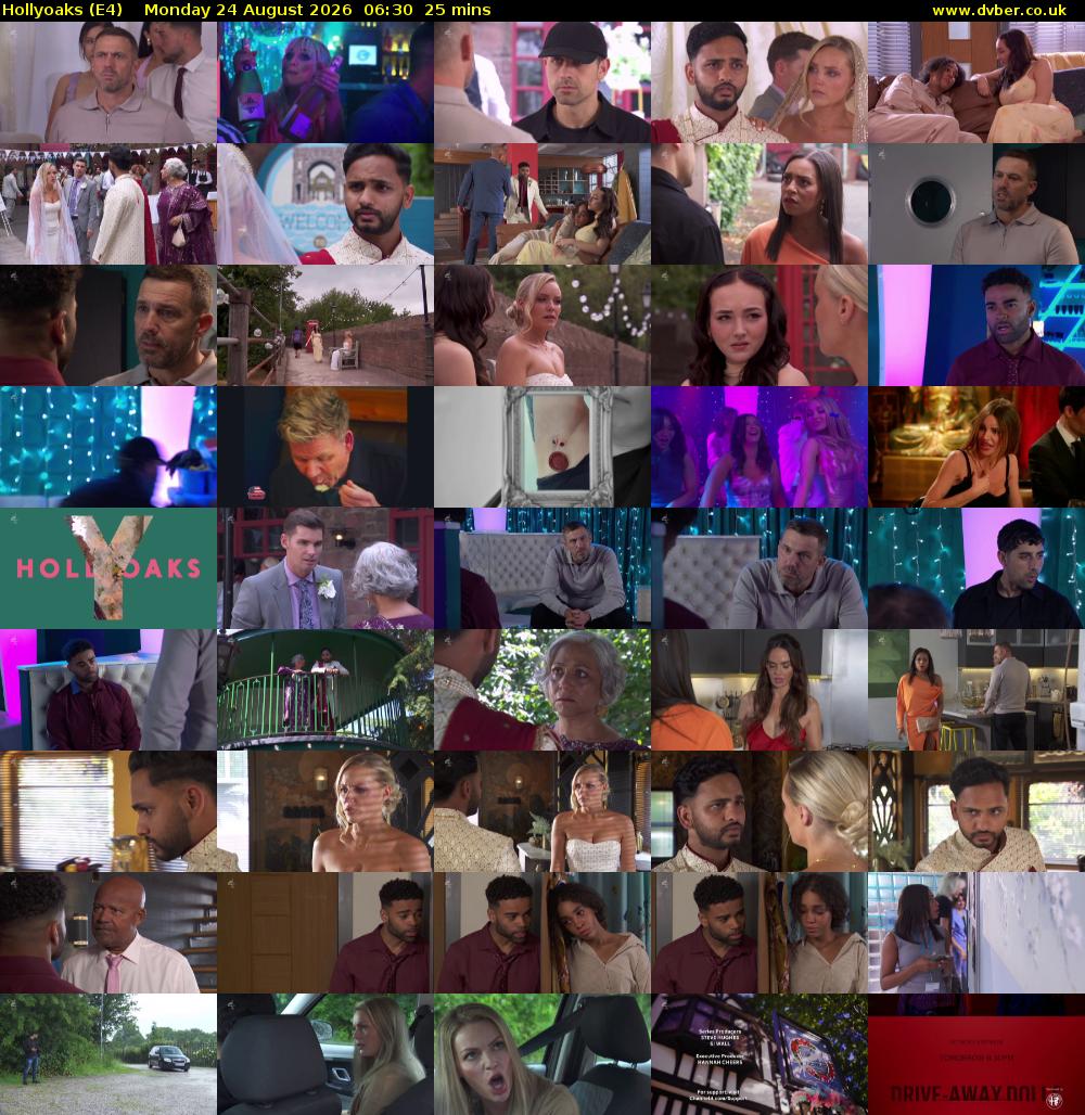 Hollyoaks (E4) Monday 24 August 2026 06:30 - 06:55