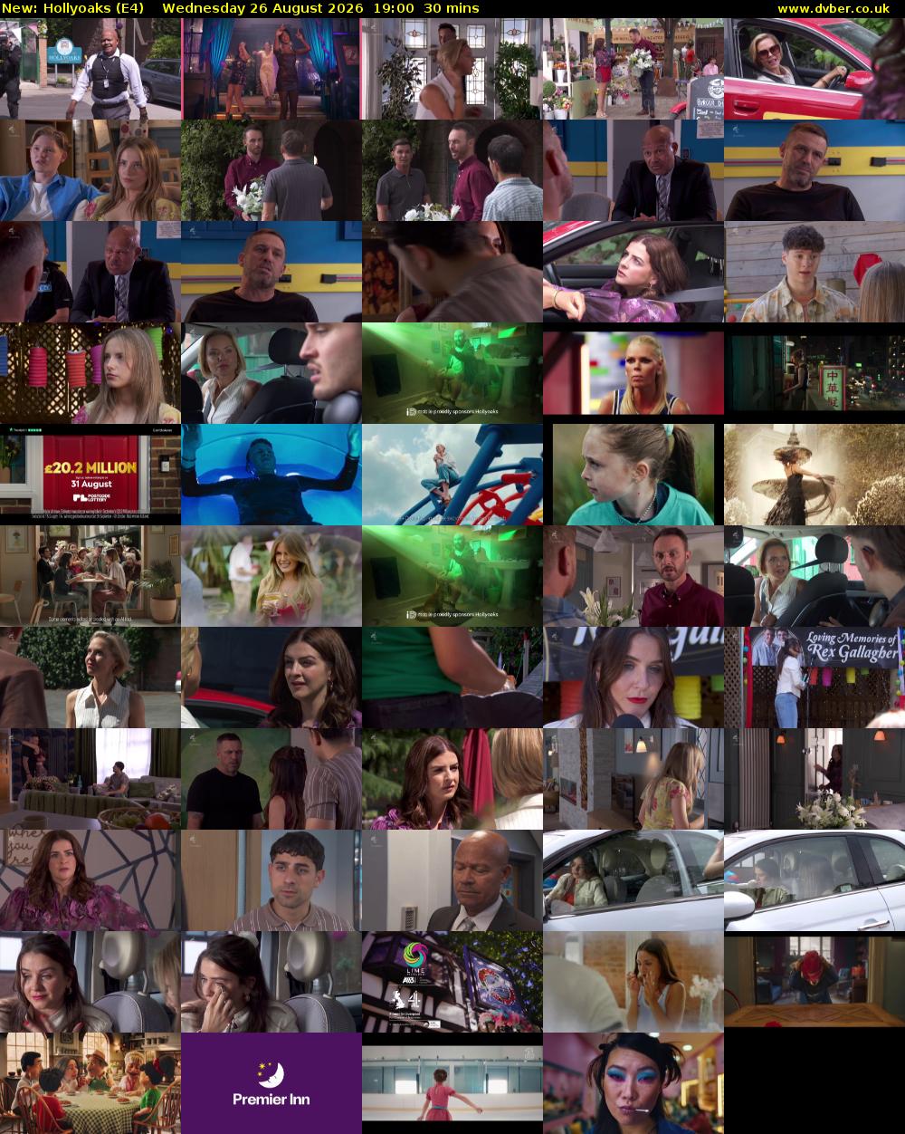 Hollyoaks (E4) Wednesday 26 August 2026 19:00 - 19:30