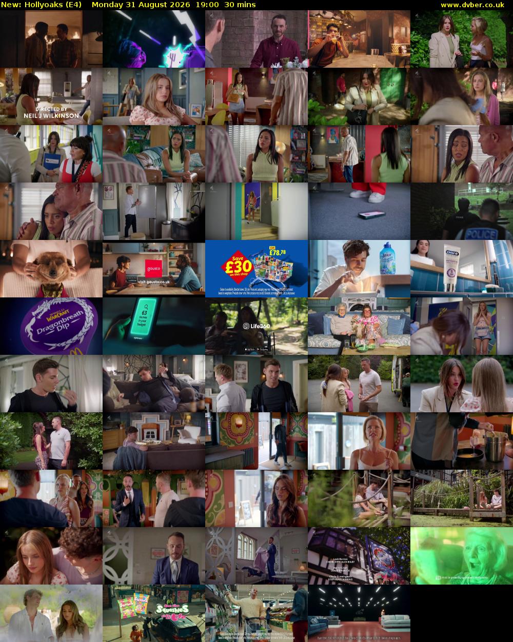 Hollyoaks (E4) Monday 31 August 2026 19:00 - 19:30