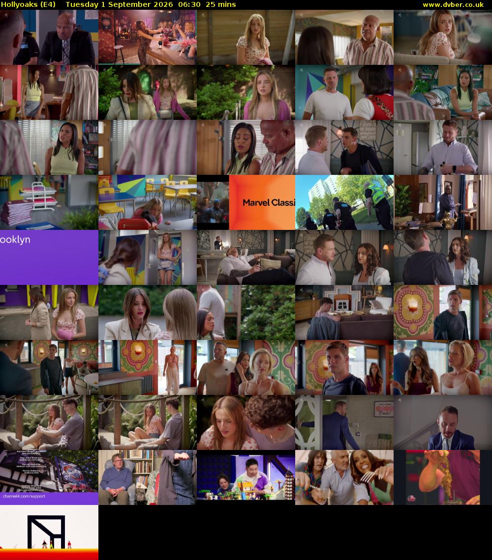 Hollyoaks (E4) Tuesday 1 September 2026 06:30 - 06:55