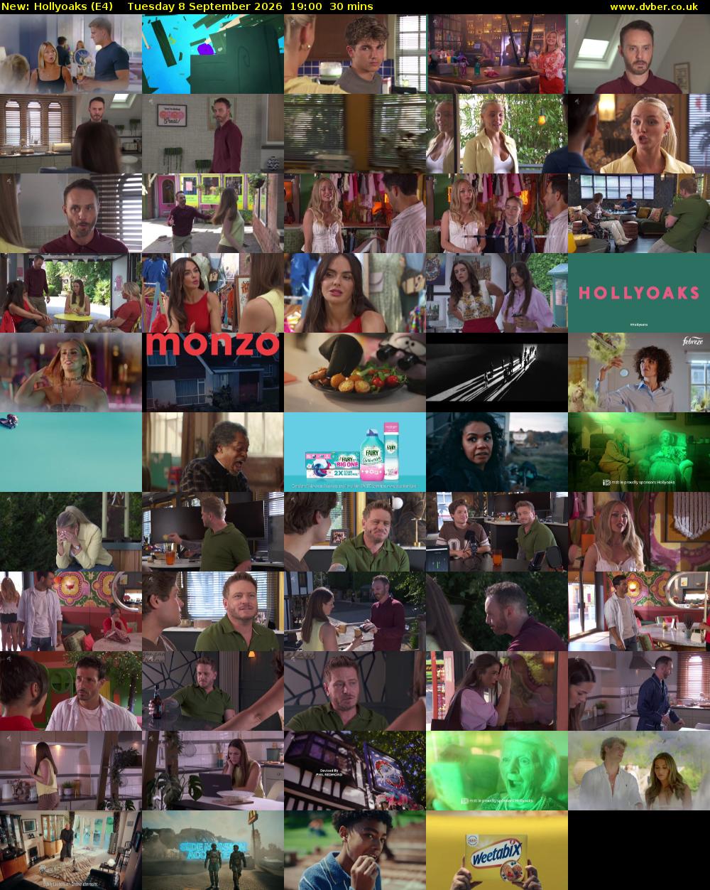 Hollyoaks (E4) Tuesday 8 September 2026 19:00 - 19:30