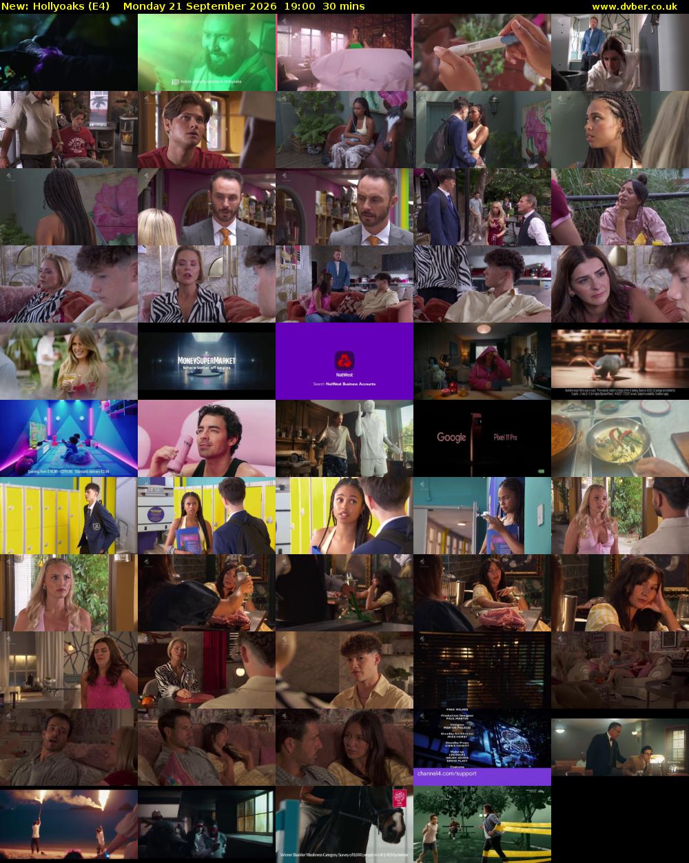 Hollyoaks (E4) Monday 21 September 2026 19:00 - 19:30
