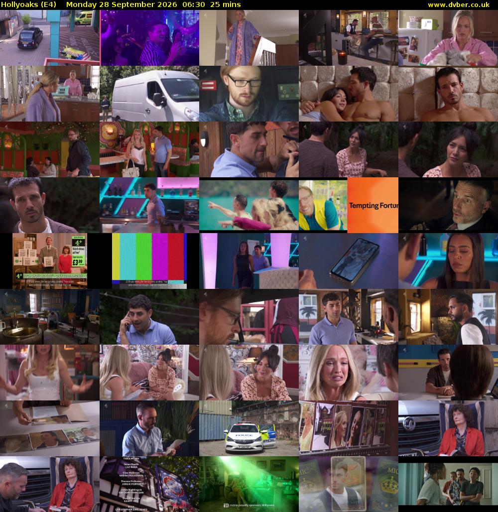 Hollyoaks (E4) Monday 28 September 2026 06:30 - 06:55