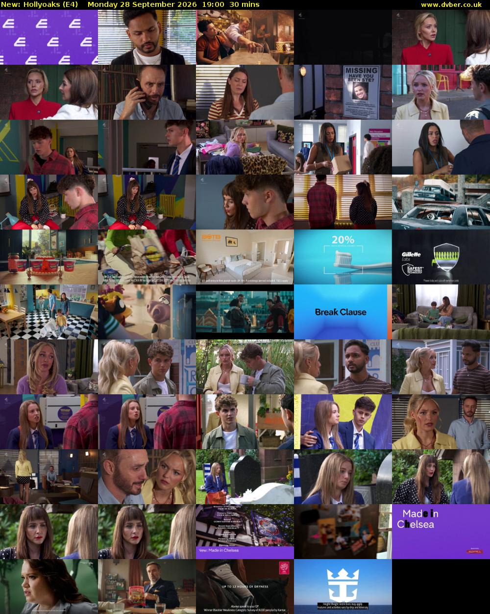 Hollyoaks (E4) Monday 28 September 2026 19:00 - 19:30