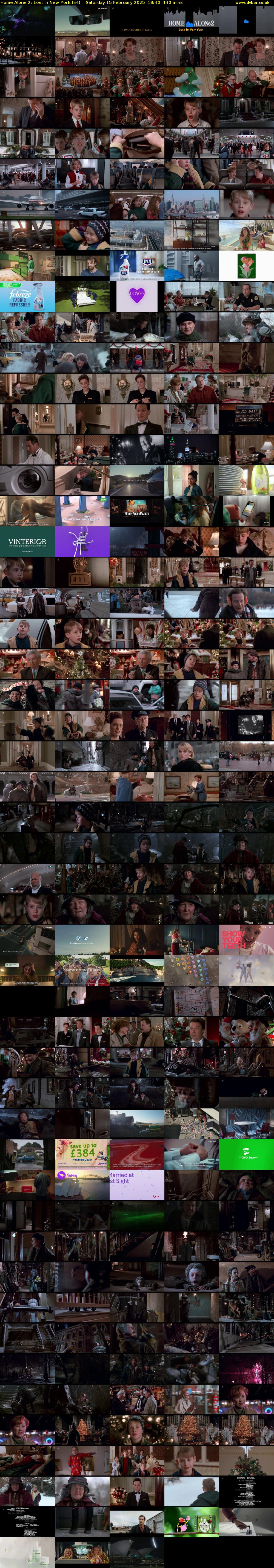 Home Alone 2: Lost in New York (E4) Saturday 15 February 2025 18:40 - 21:00