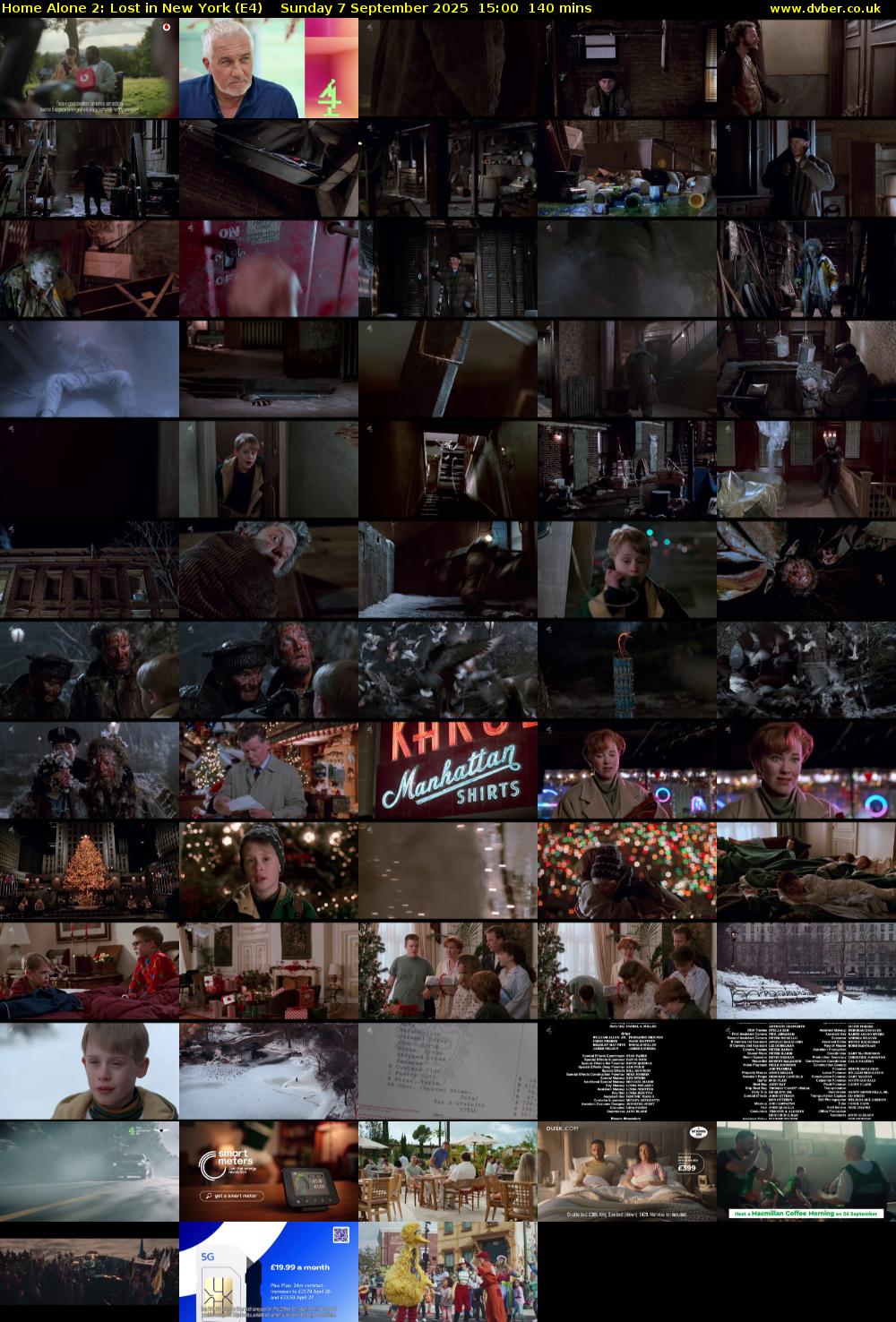 Home Alone 2: Lost in New York (E4) Sunday 7 September 2025 15:00 - 17:20