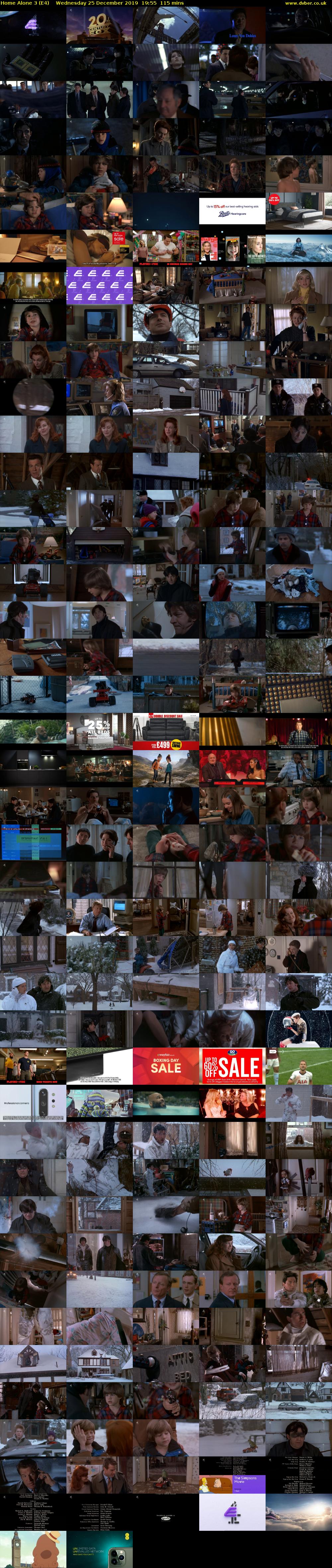 Home Alone 3 (E4) Wednesday 25 December 2019 19:55 - 21:50