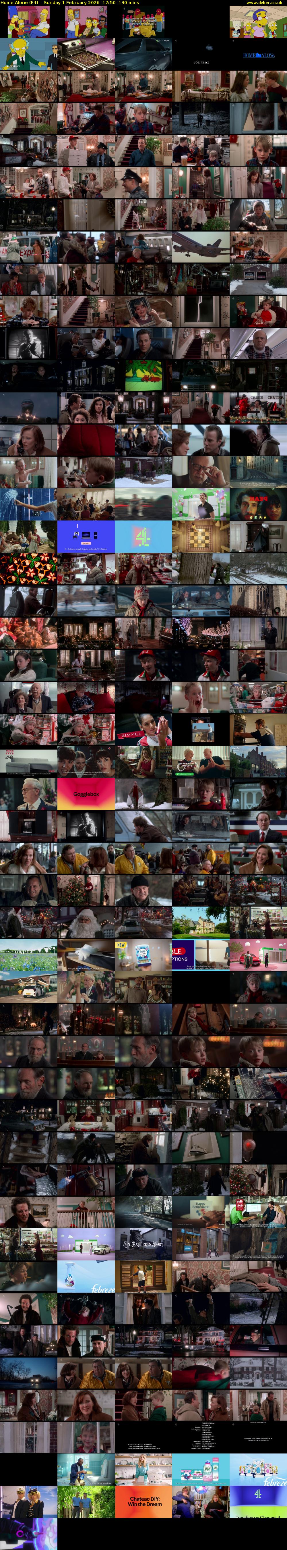 Home Alone (E4) Sunday 1 February 2026 17:50 - 20:00