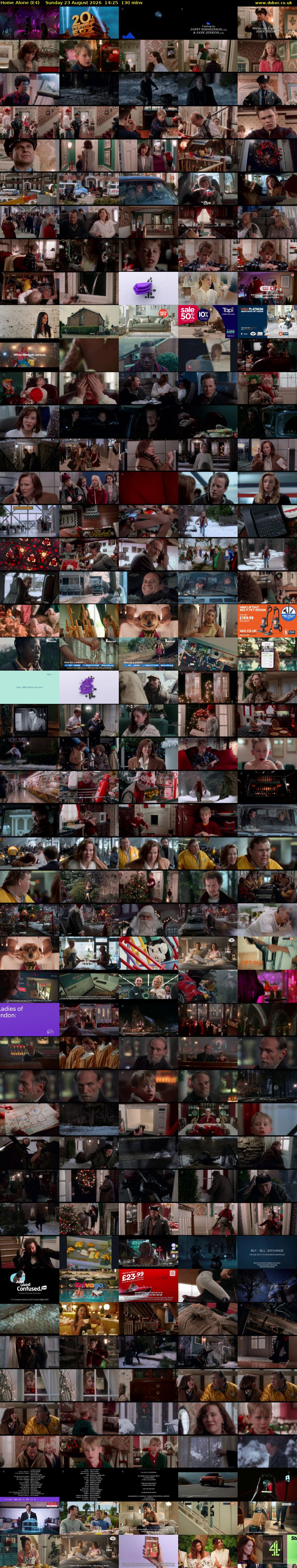 Home Alone (E4) Sunday 23 August 2026 14:25 - 16:35