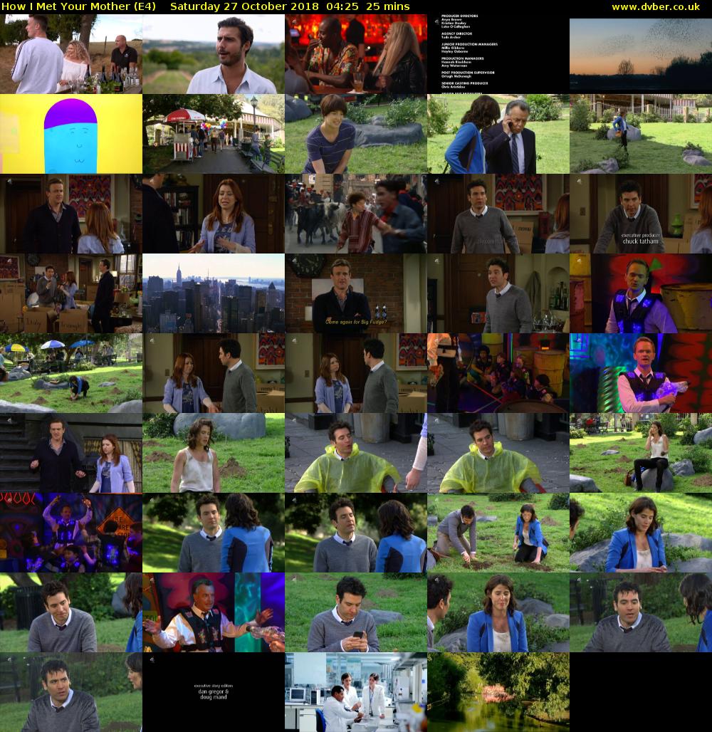 How I Met Your Mother (E4) Saturday 27 October 2018 04:25 - 04:50