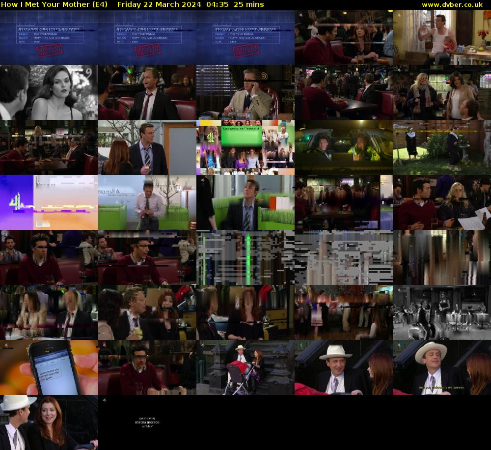 How I Met Your Mother (E4) Friday 22 March 2024 04:35 - 05:00